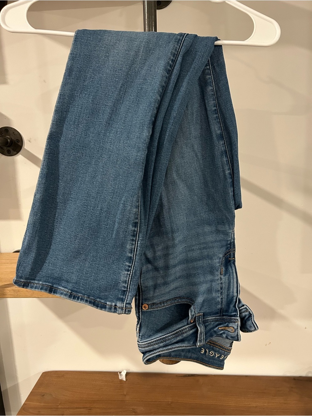 American Eagle Outfitters Kick Boot Blue Jeans